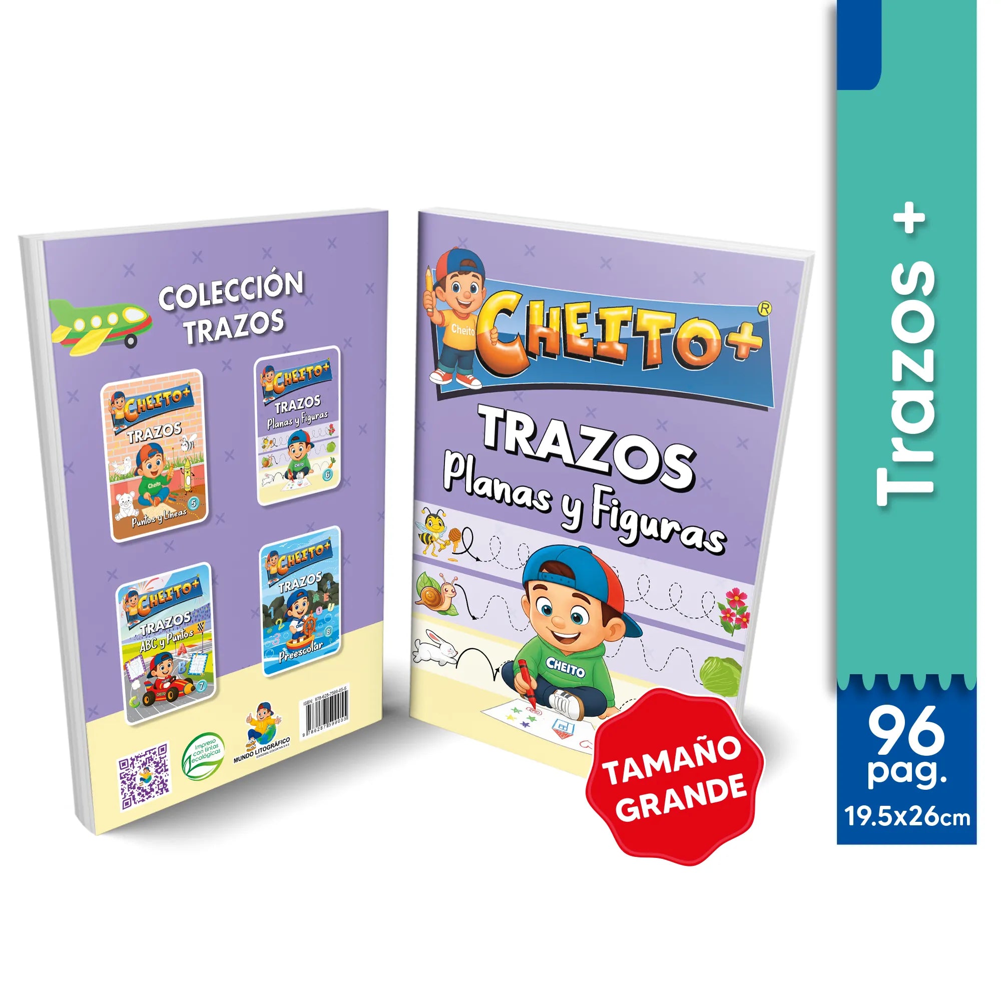 Cartilla trazos planas y figuras Cheito – motricidad fina niños Colombia