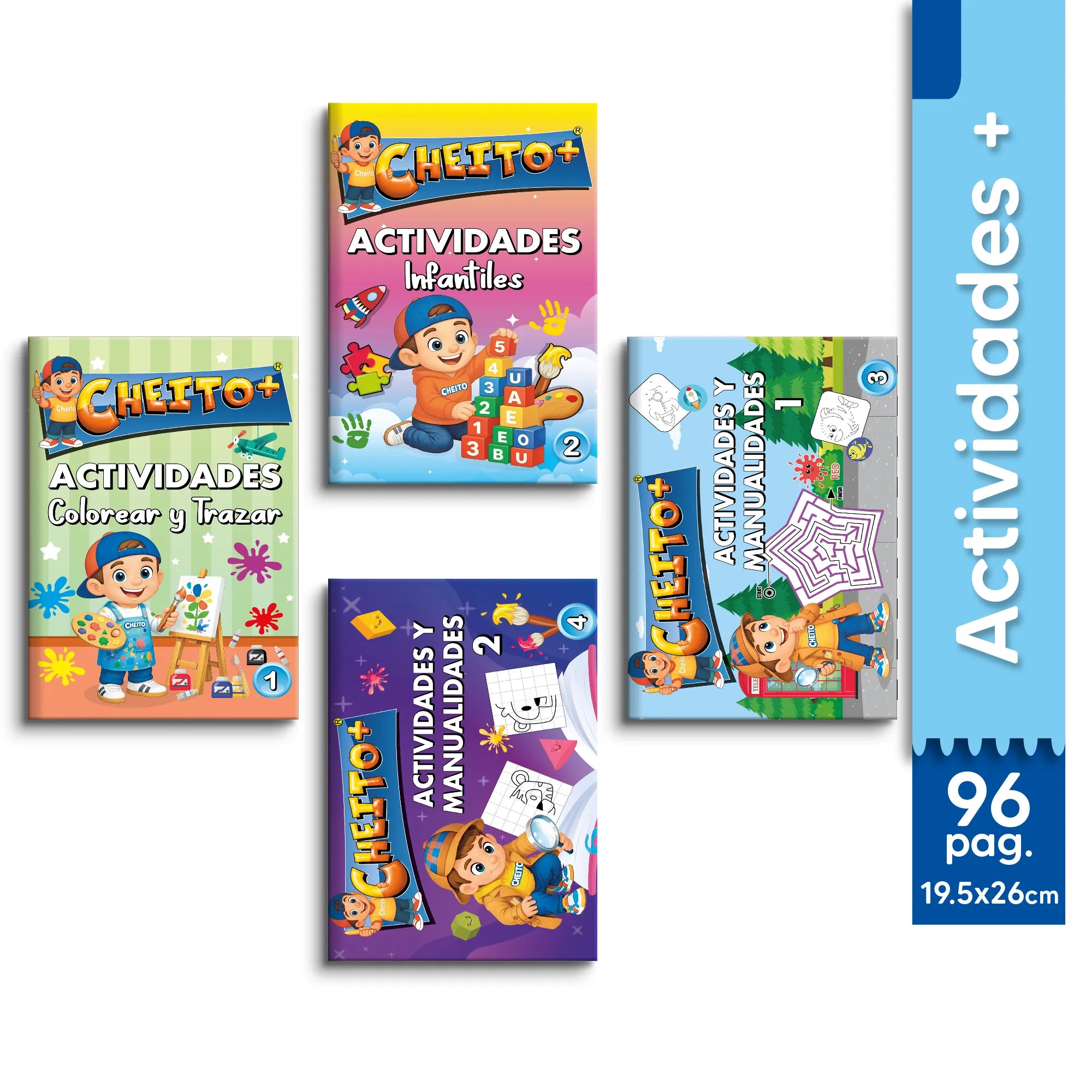 Kit libros de actividades infantiles Cheito – 4 cartillas educativas Colombia