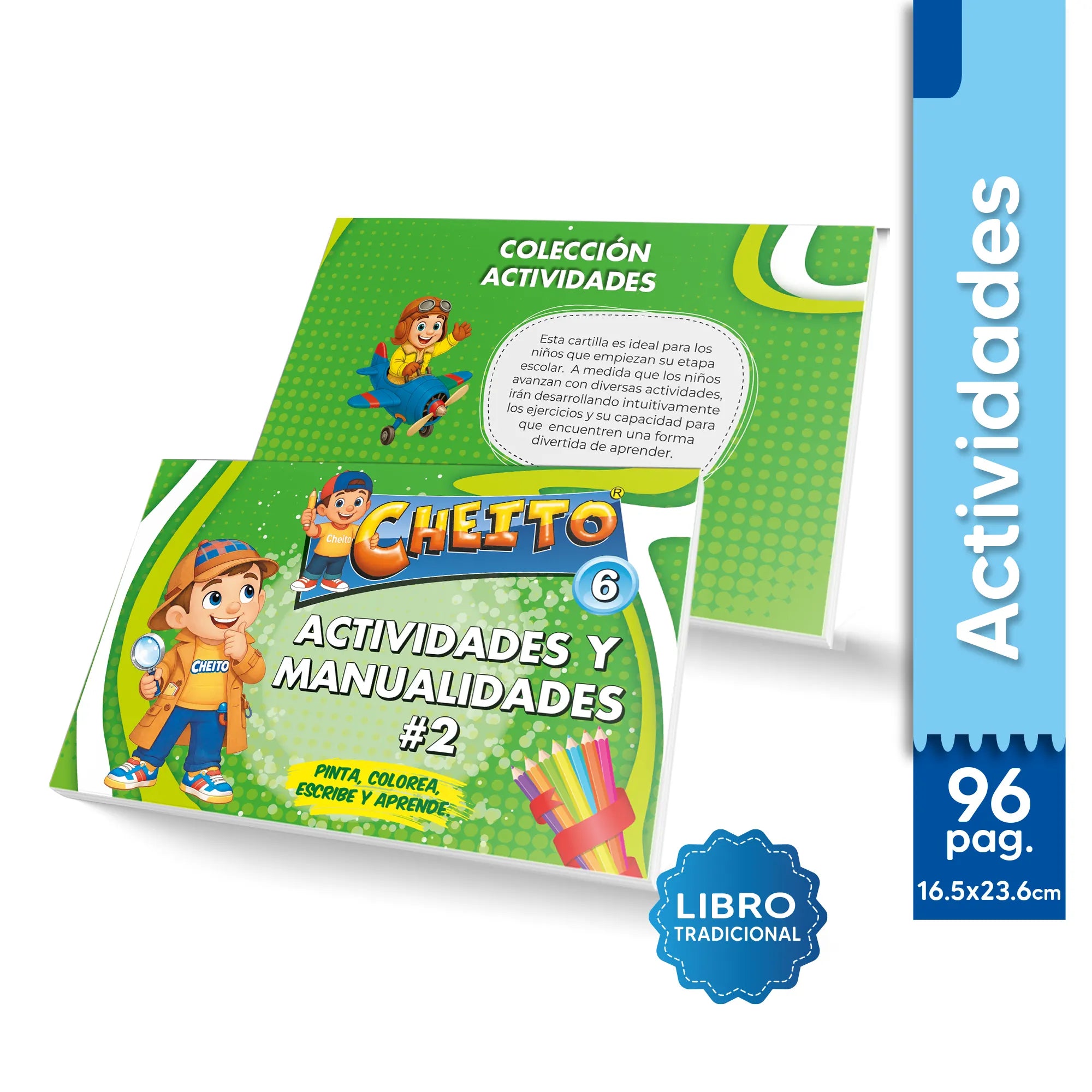 Libro actividades y manualidades para niños Cheito – creatividad preescolar Colombia