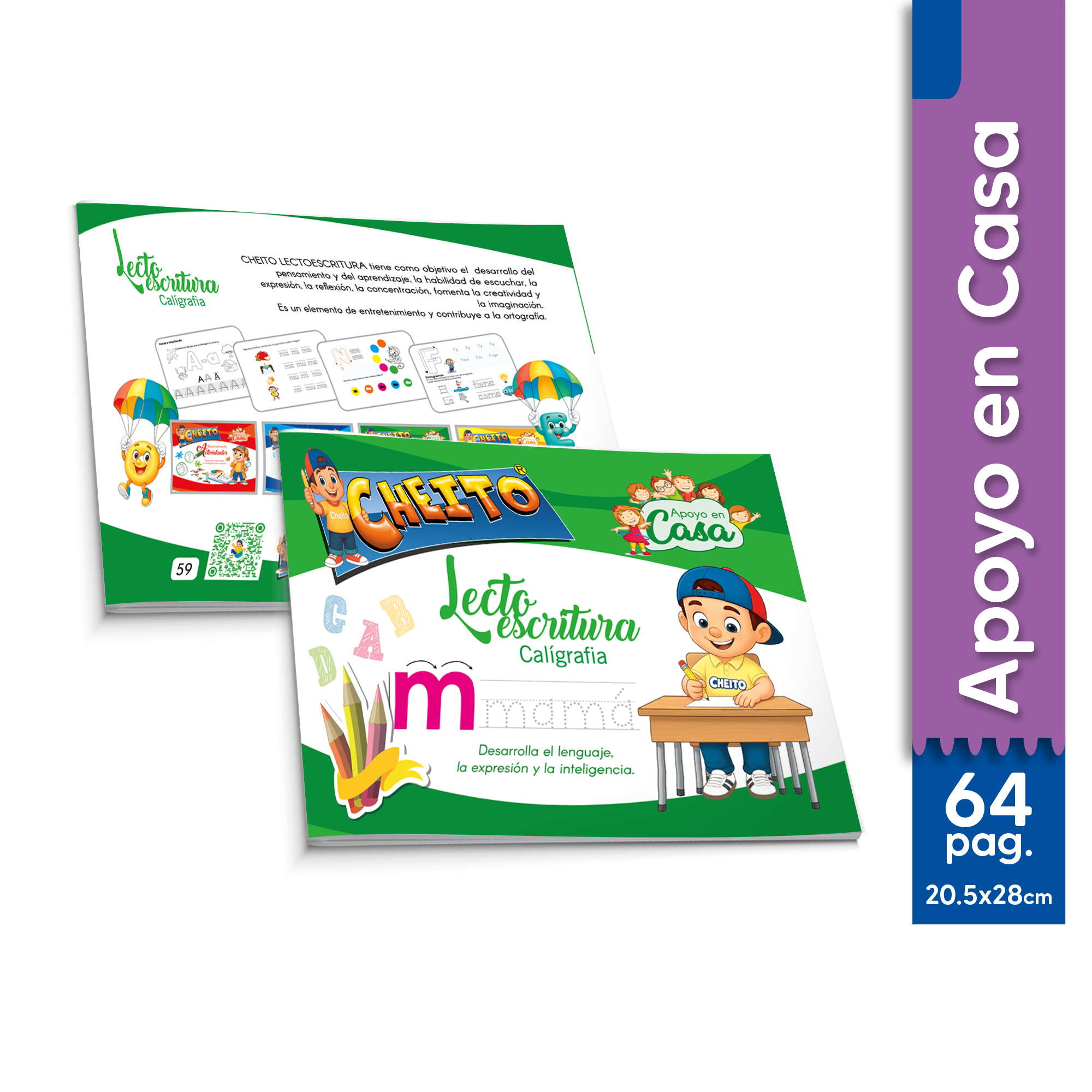 Cuaderno lectoescritura y caligrafía para casa Cheito – homeschooling aprender a leer escribir Colombia