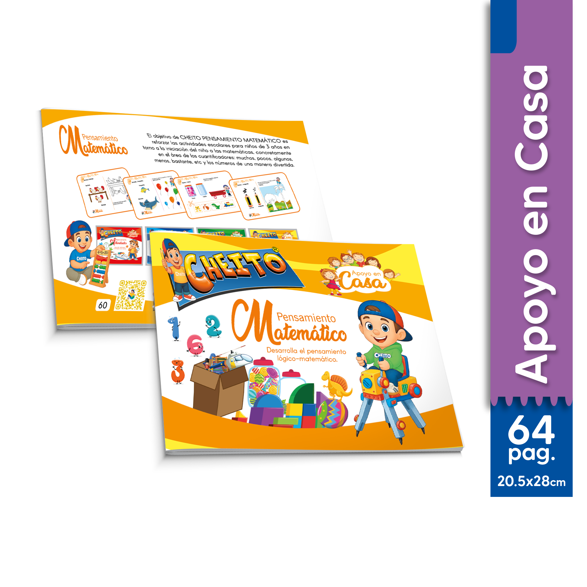 Cuaderno matemáticas para casa Cheito – pensamiento matemático homeschooling preescolar Colombia