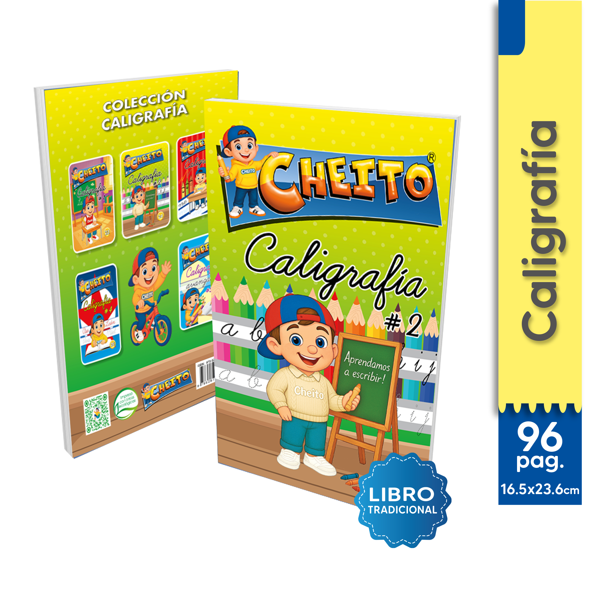 Cuaderno caligrafía para niños Cheito – aprender a escribir jardín Colombia