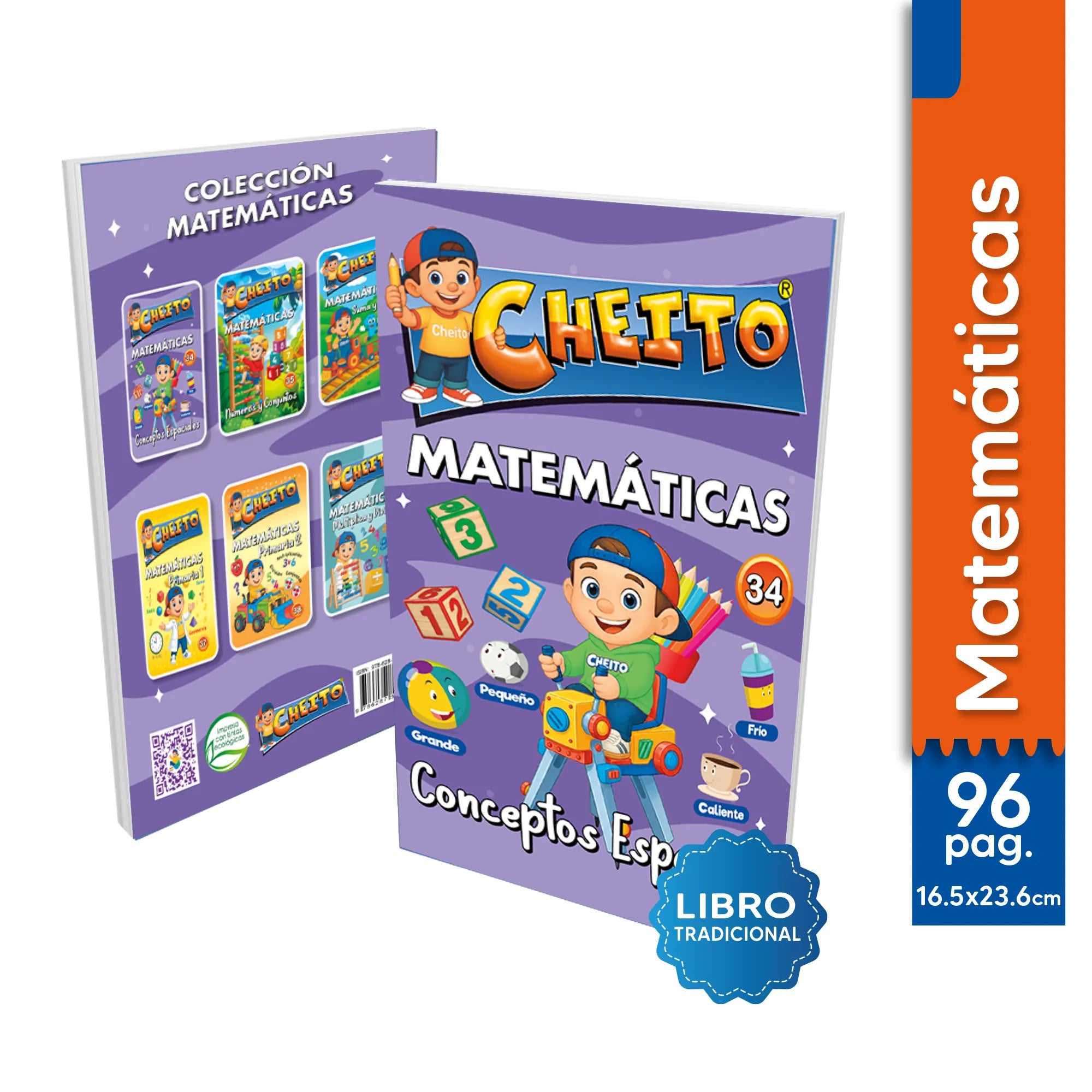 Cartilla matemáticas conceptos espaciales para niños Cheito – libro preescolar Colombia