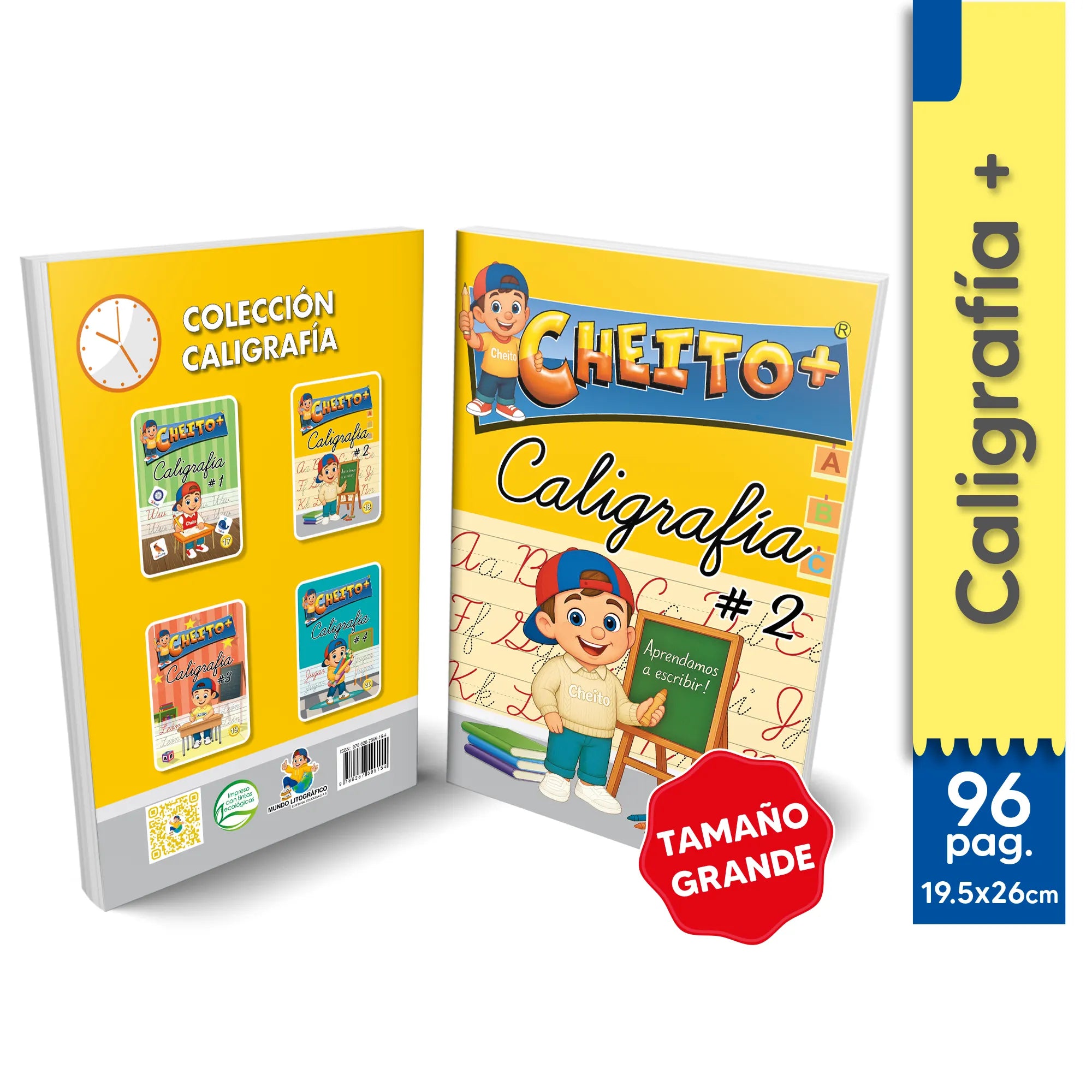 Cuaderno de caligrafía letra pegada para niños Cheito – libros educativos Colombia
