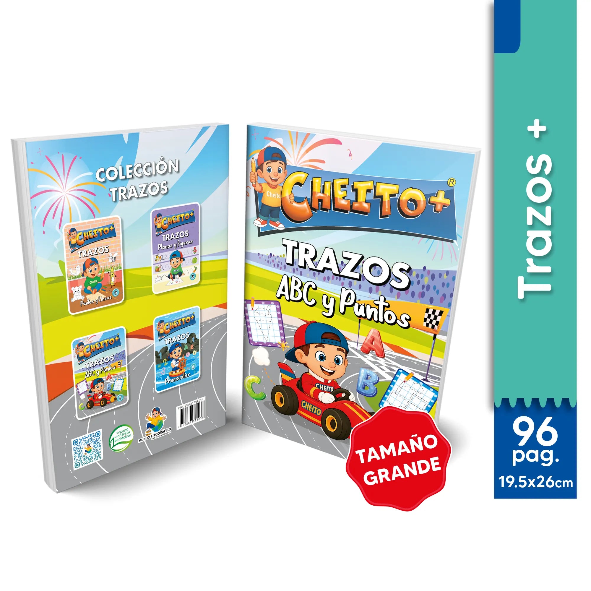 Cuaderno trazos ABC y puntos Cheito – aprender a escribir preescolar Colombia