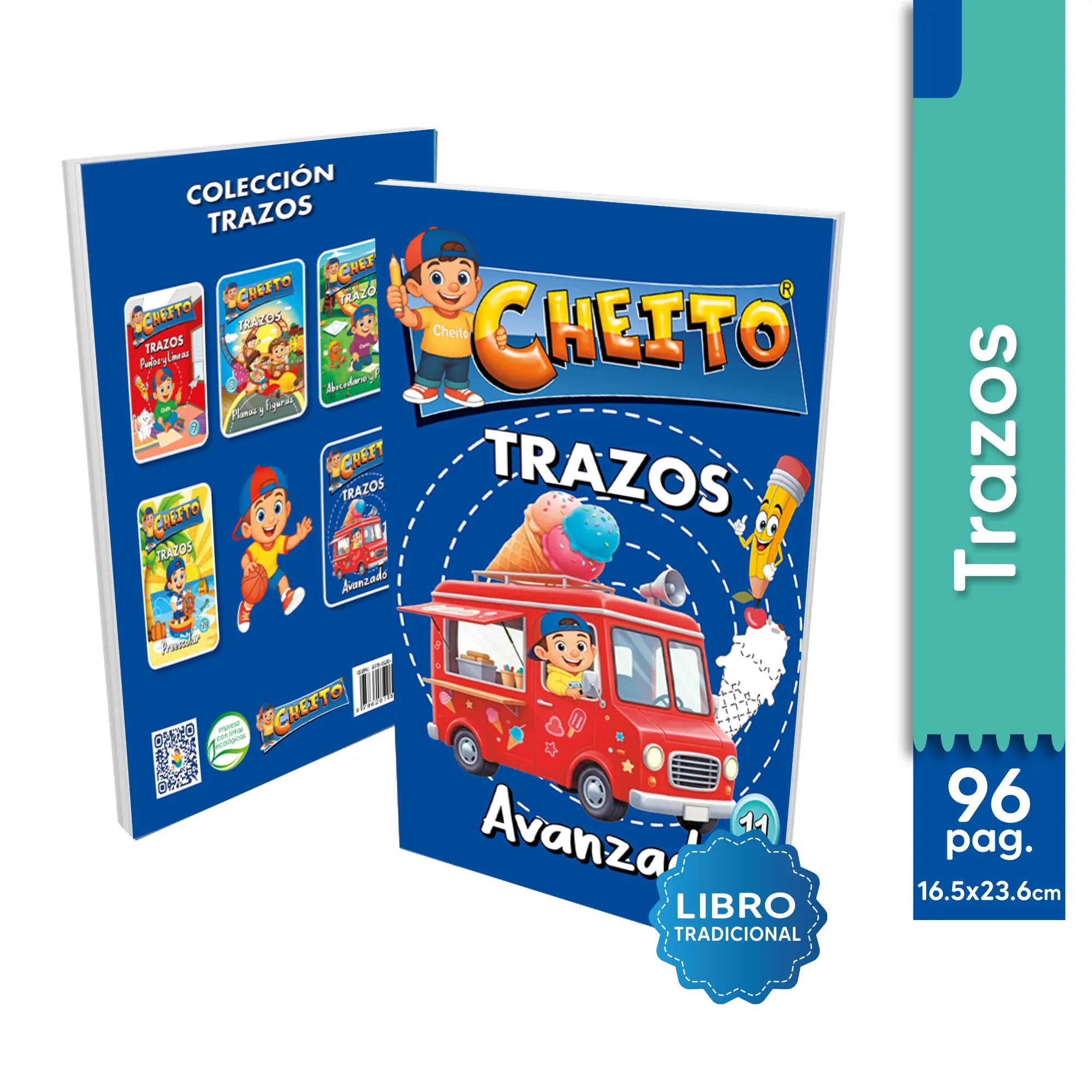 Cartilla trazos avanzados para niños Cheito – aprestamiento escritura preescolar Colombia