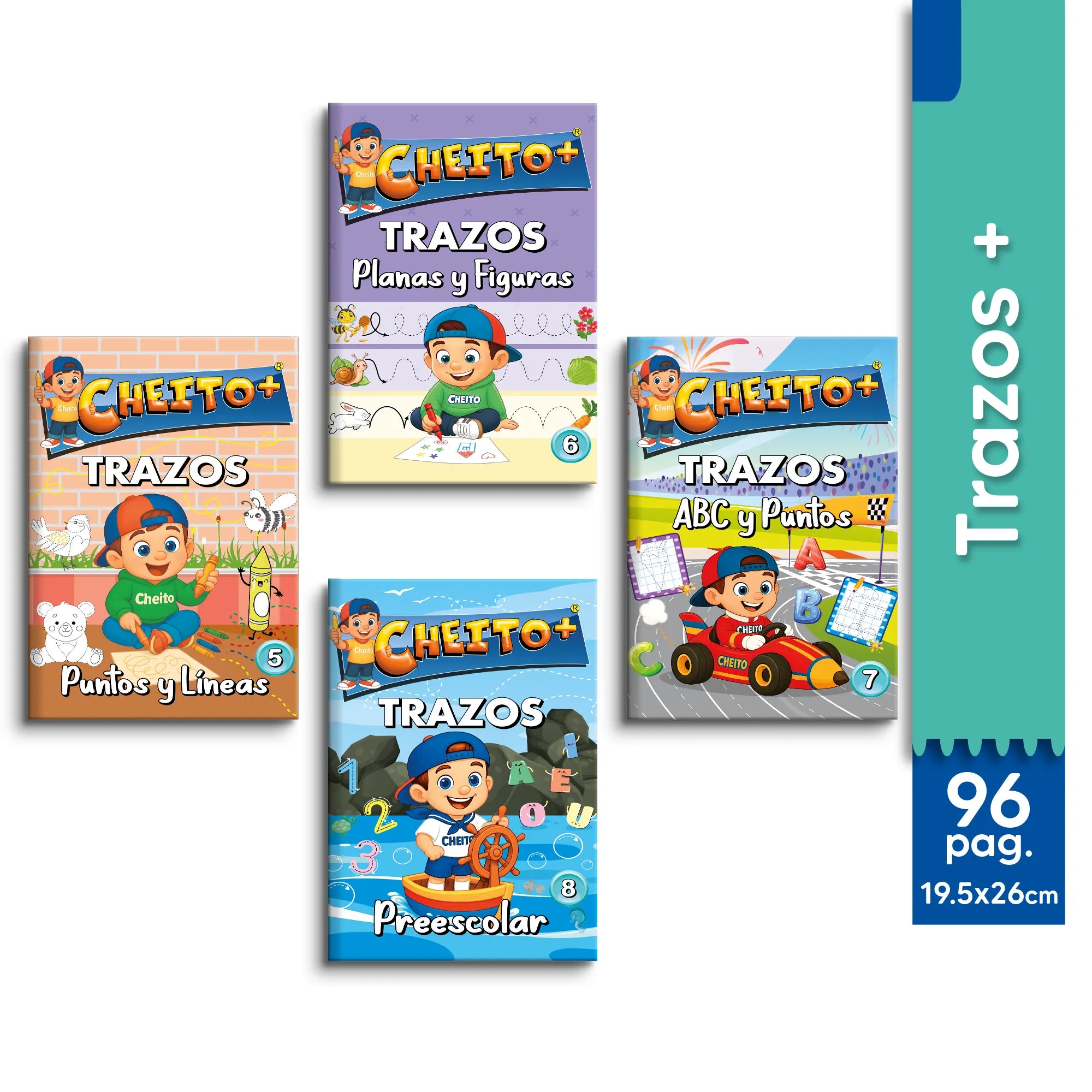 Kit cuadernos de trazos preescolar Cheito – aprestamiento motricidad fina Colombia
