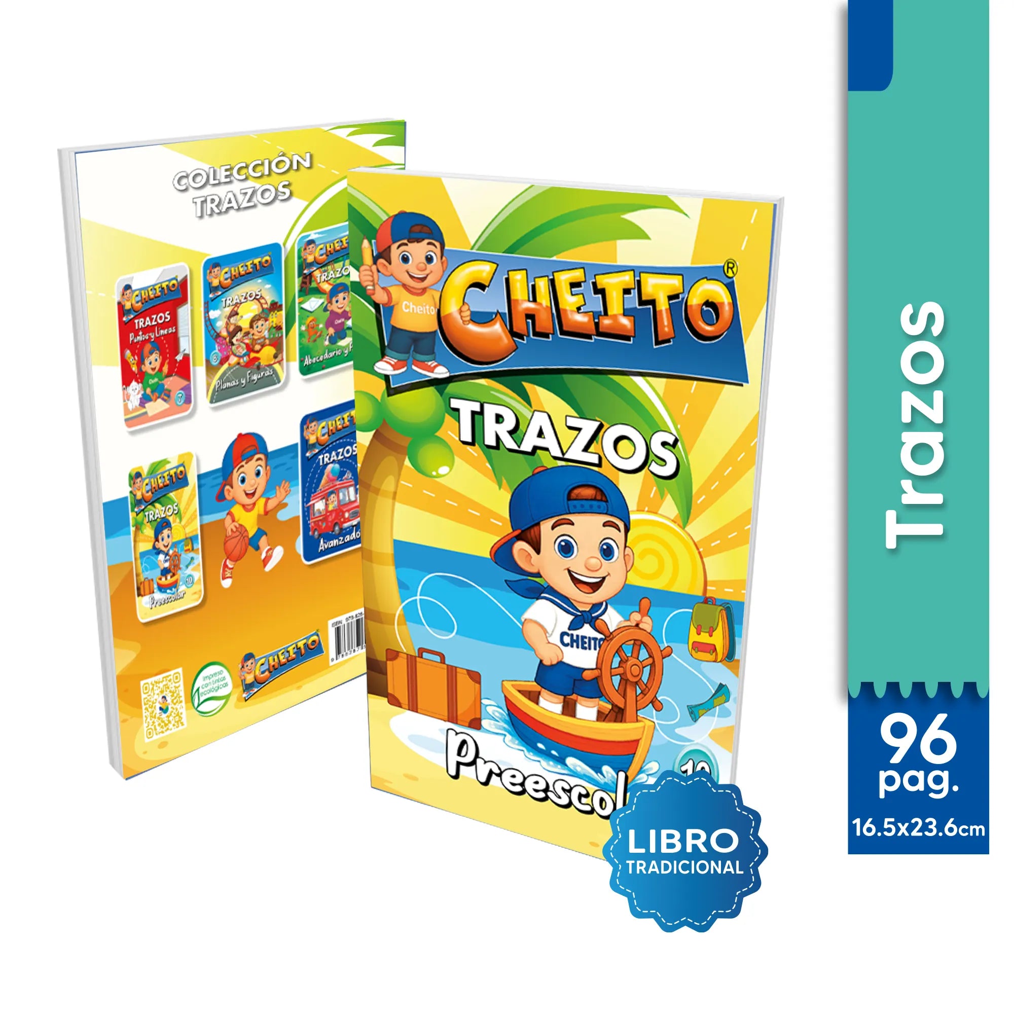 Cartilla de trazos para niños Cheito – aprestamiento motricidad fina preescolar Colombia