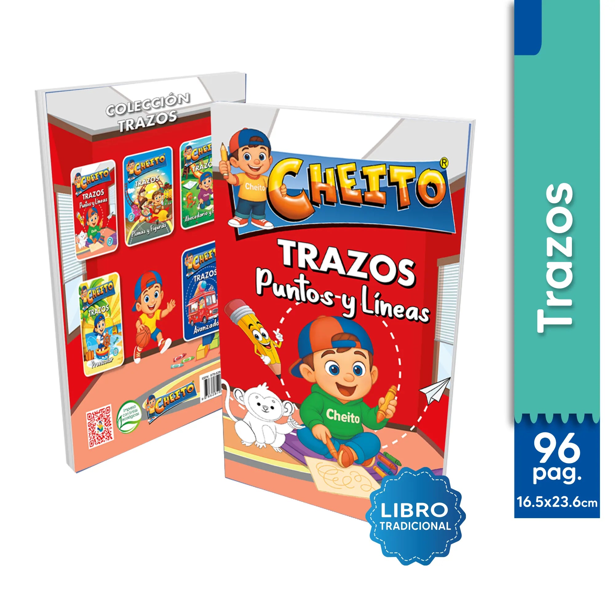 Cartilla de trazos puntos y líneas para niños Cheito – motricidad fina Pre Jardín Colombia